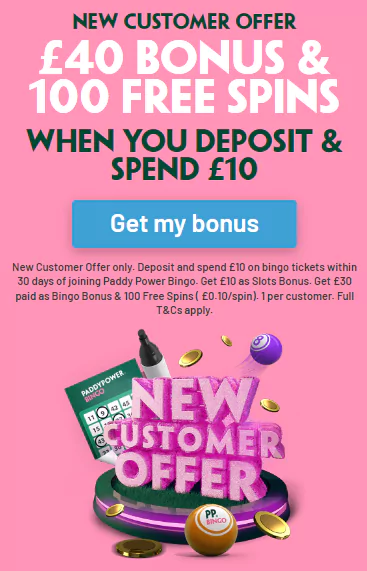 Paddy Power Bingo promo code